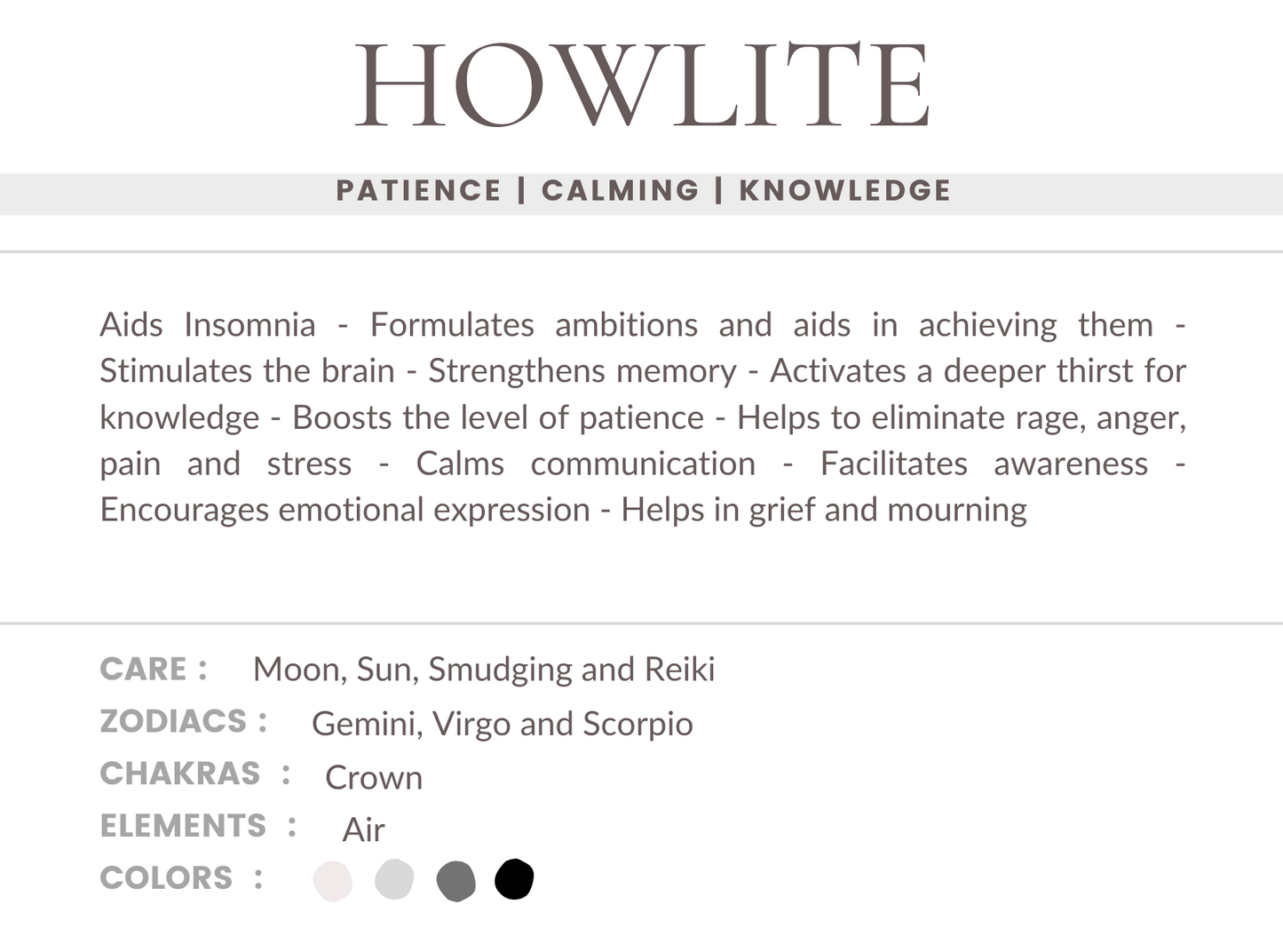 Howlite Tumble Stone