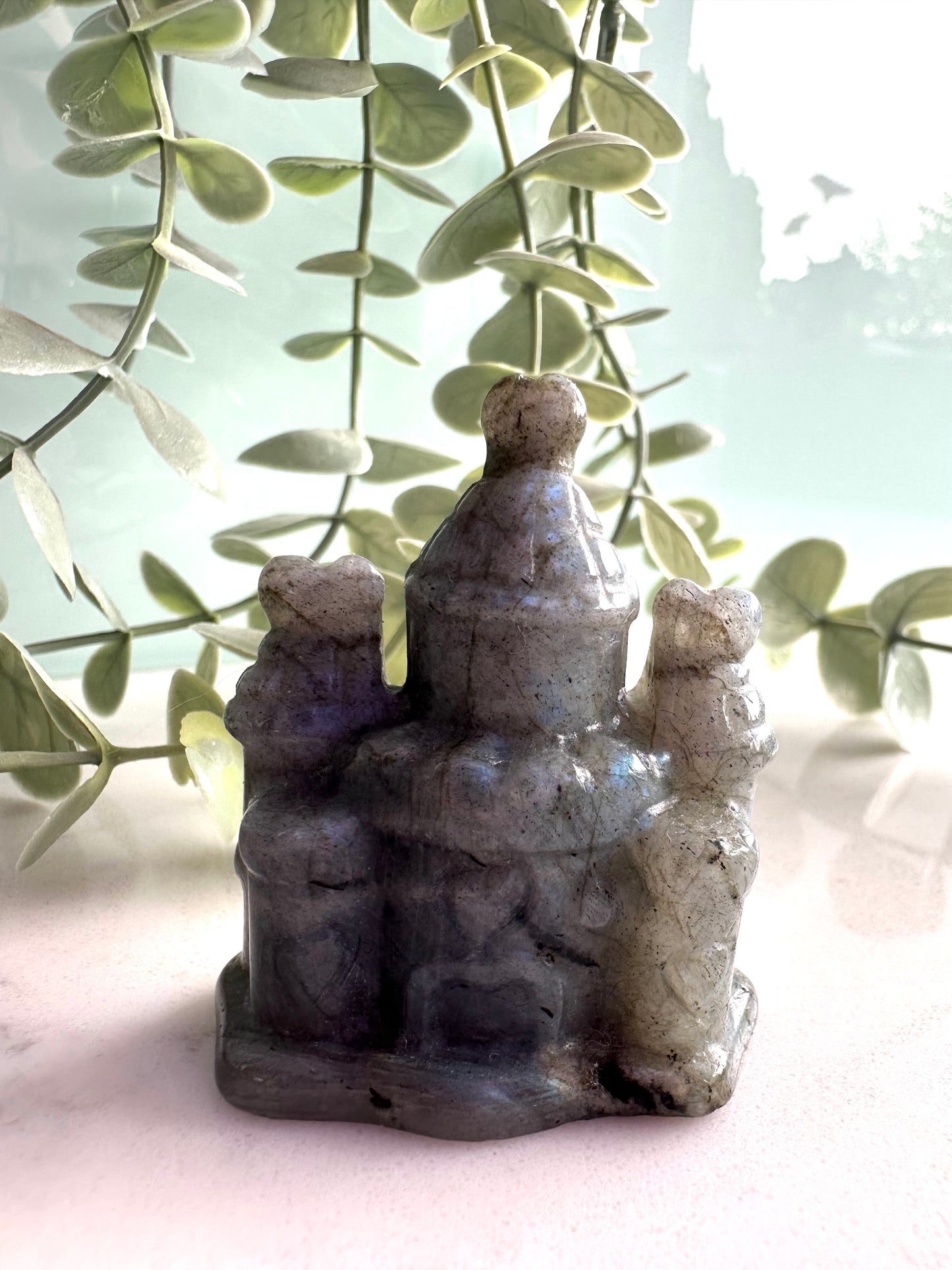 Labradorite Heart Castle Carving