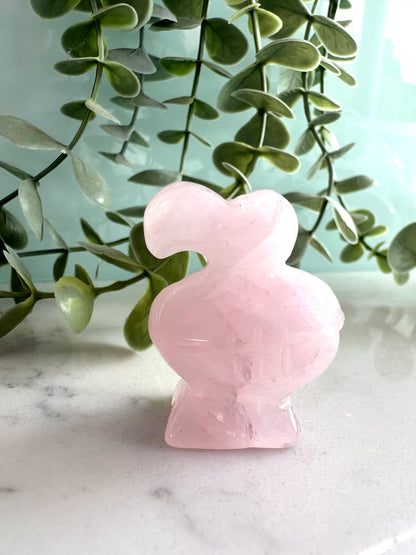 Rose Quartz Dodo Carving