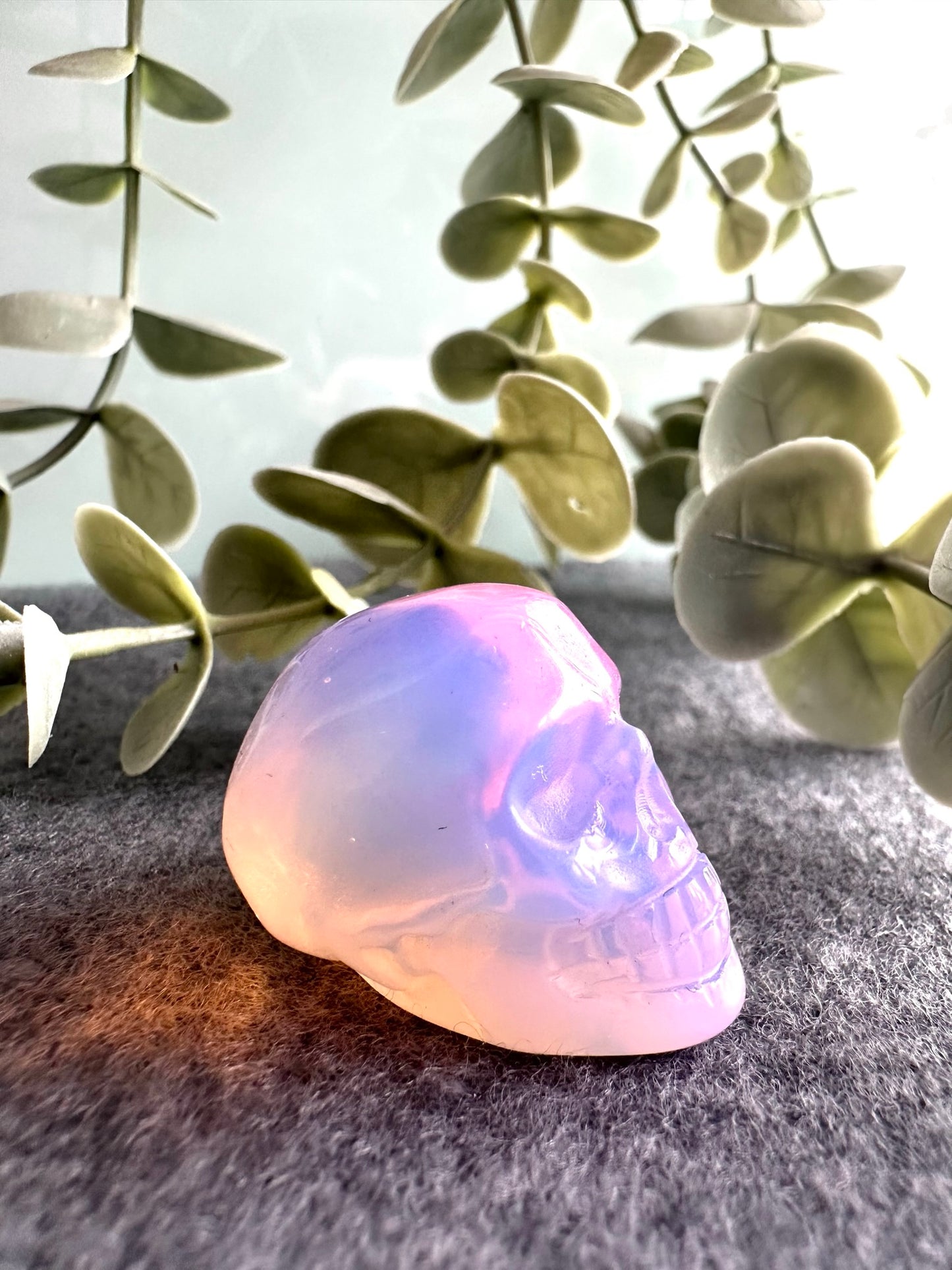 Pink Opalite Skull