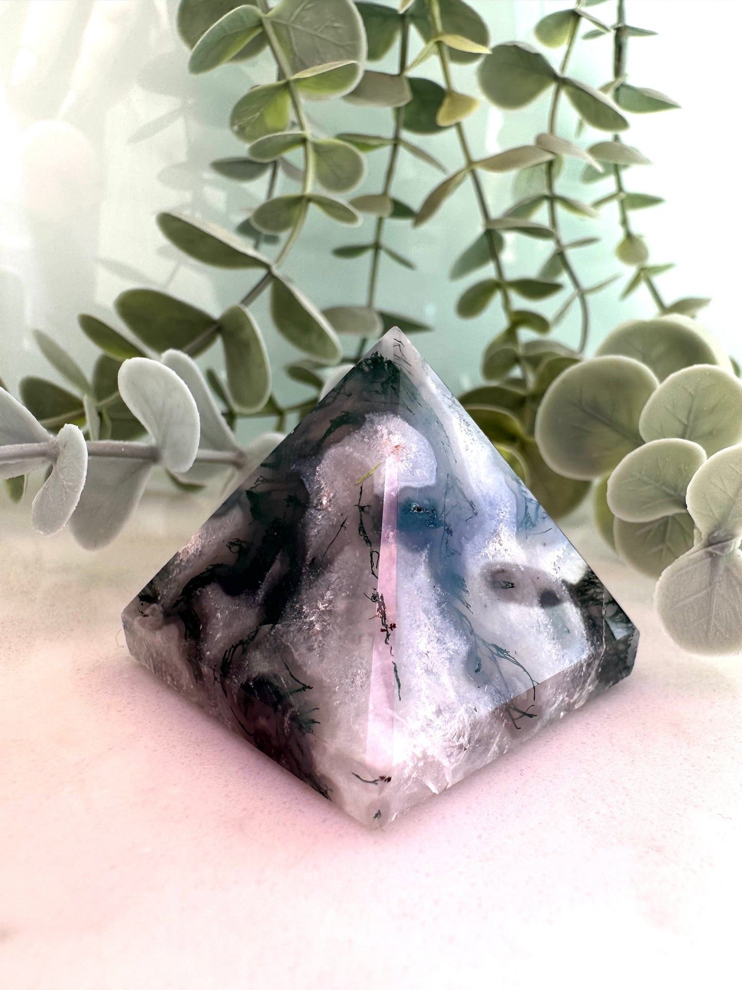 Moss Agate Pyramid
